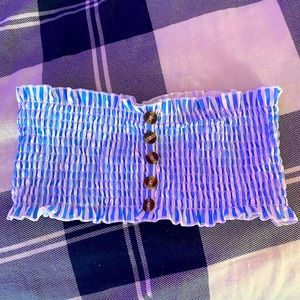 Zaful blue & white Bikini top!